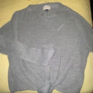 Knit Front Knot Sweater